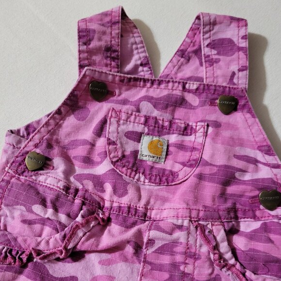 Carhartt 3 months Used Camo baby Overalls. Located A21 - Picture 2 of 5